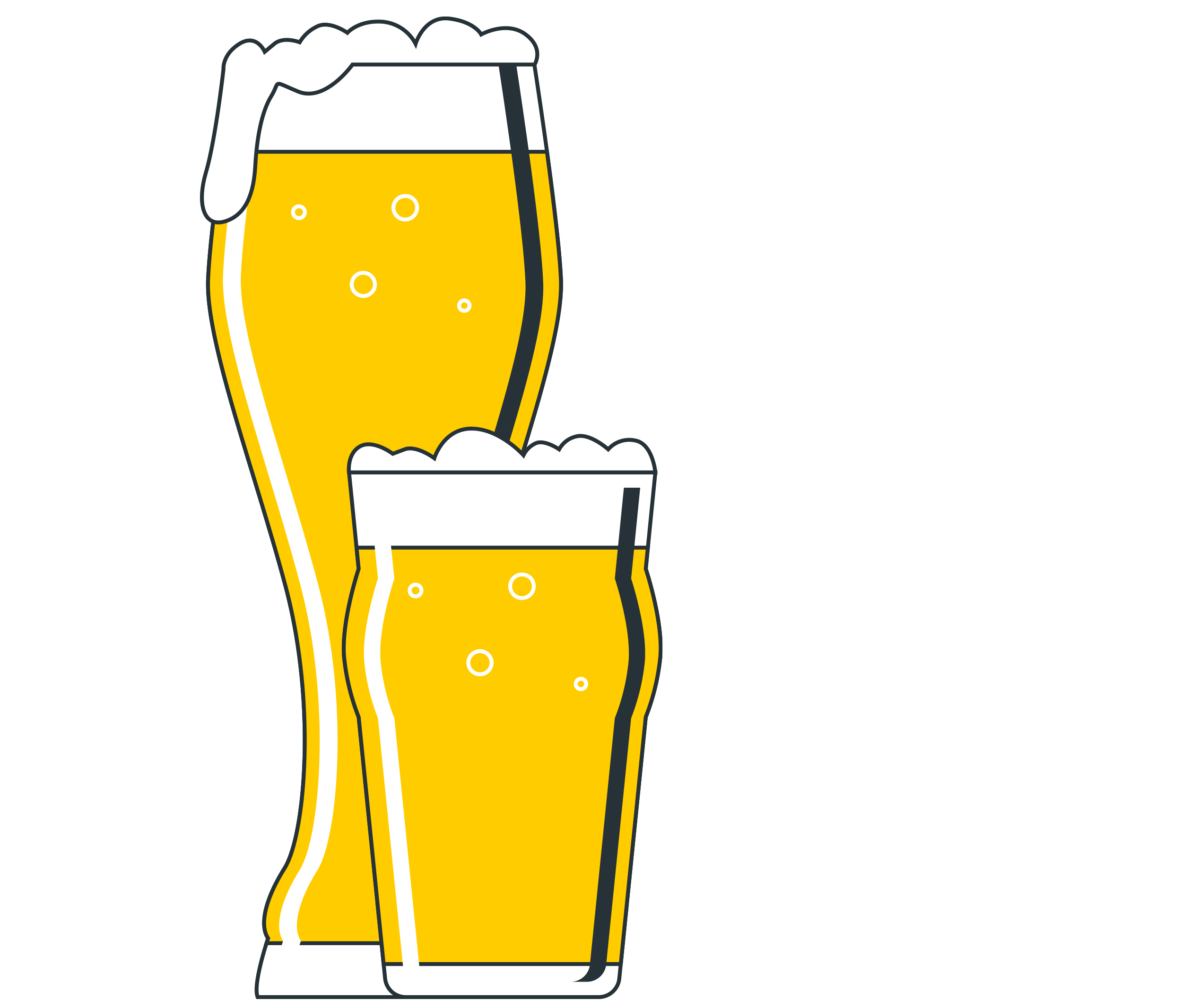 icône verres à bière